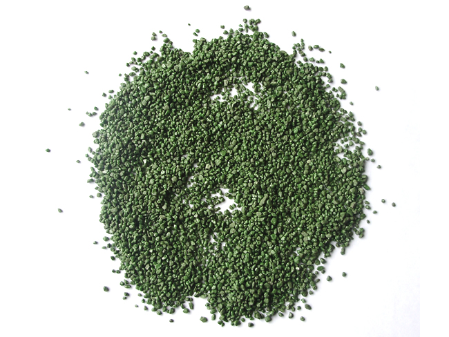 Green color ceramic particles